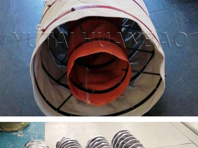 Bulk machine cement telescopic bag, wear-resistant and rainproof slide pipe, suitable for loading cement, lime and gravel powder on trains