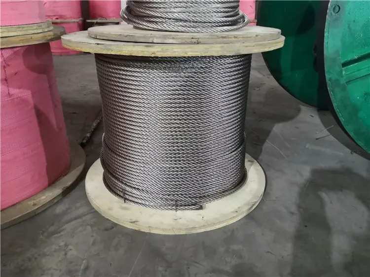 316 stainless steel wire rope 7 * 19 structure 10mm thick diameter national standard 9944-2015 marine crane rope