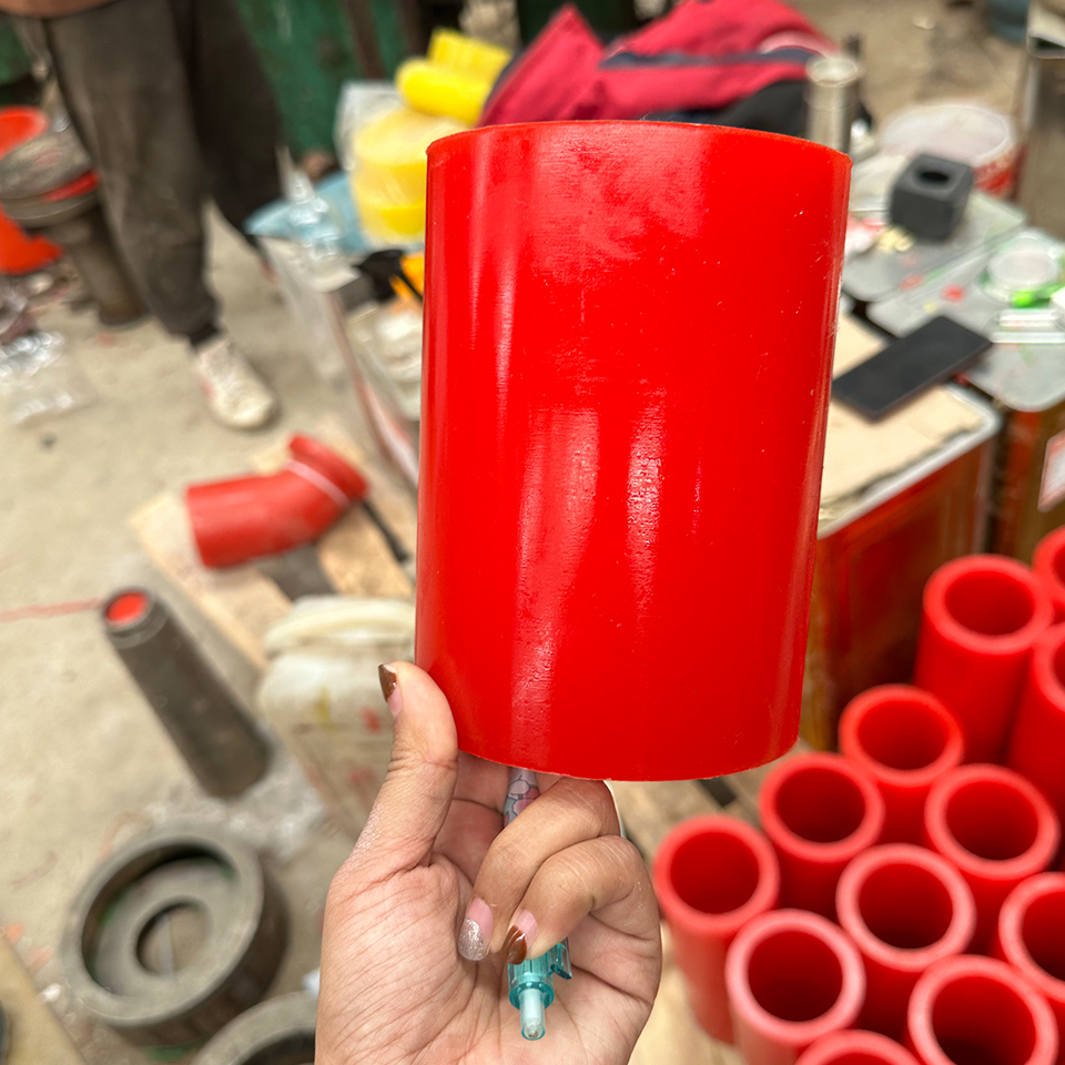 Supply of polyurethane shaft sleeves, red sleeves, polyurethane products, PU beef reinforcement parts