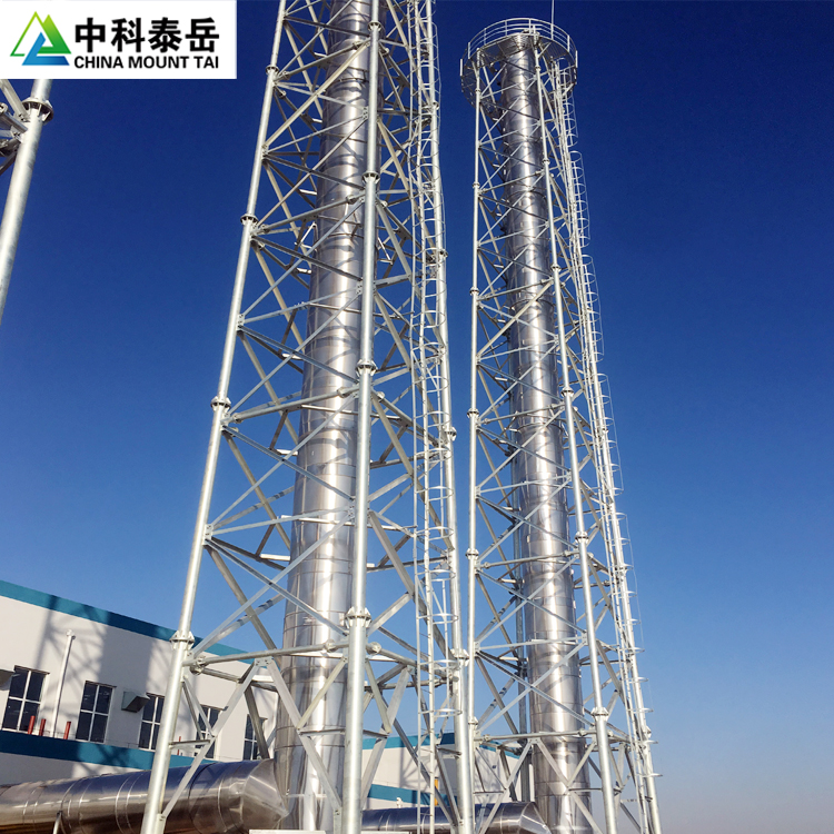 Zhongke Taiyue Angle Steel Chimney Tower, Glass Fiber Reinforced Plastic Chimney Tower, Industrial Tower Type Chimney Quality Assurance