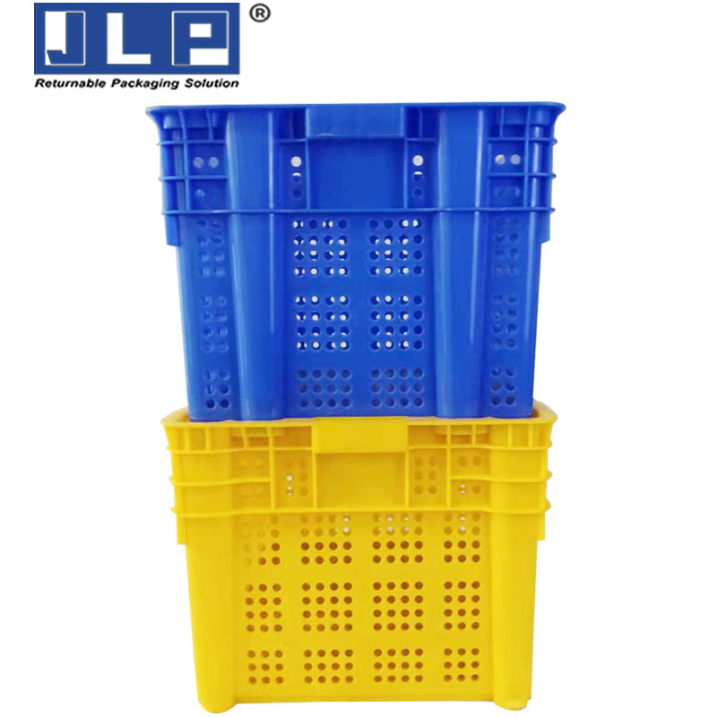 Fresh Basket Cold Fresh Meat Basket Factory Food grade PP Seafood Basket Pork Transport Basket Export 600 * 400 * 270/220