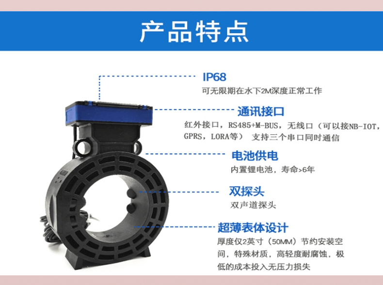 Yunhaifeng dual channel card ultrasonic water meter can be wirelessly transmitted with high cost-effectiveness 19503118695