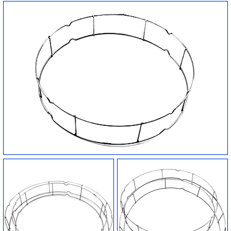 Customized stainless steel circular storage rack accessories, dust-proof and moisture-proof, welded iron ring wiring, lampshade bracket, modern and simple