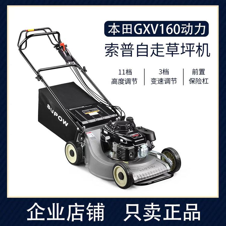 立安草坪机手推式宗申XP200动力自走款四冲程汽油割草机草坪修剪