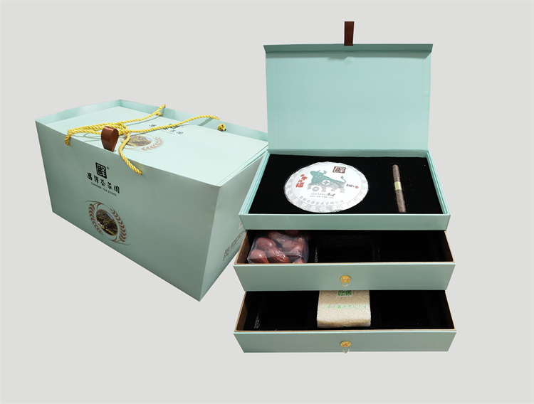 Customized design of tea outer packaging gift box, Tiandi cover packaging box, beautiful and atmospheric