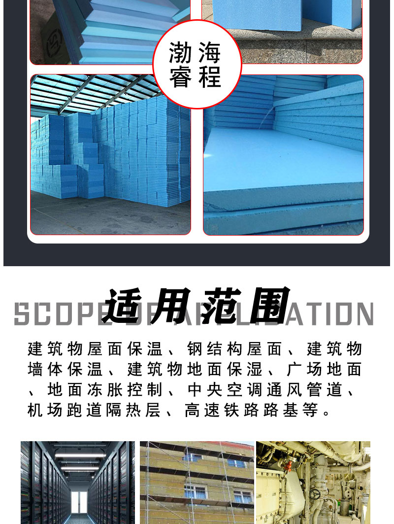 B1 level flame retardant and thermal insulation xps extruded panel, exterior wall, roof, floor heating, backfilling, cold storage insulation dimensions can be customized by the manufacturer