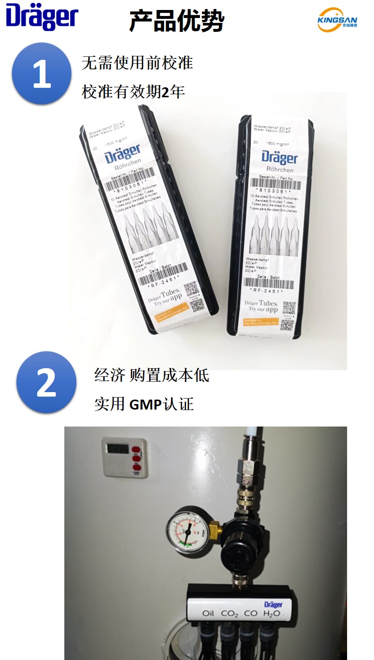 Compressed Air Detector Oxygen Drug Nitrogen GMP Quality Certification Delge Medical Oxygen Detector