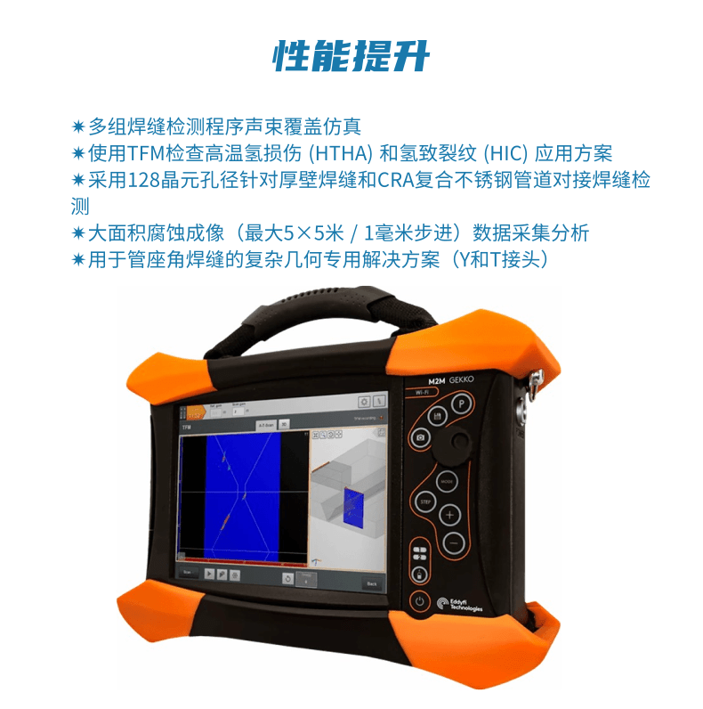 EDDYFI/M2M real-time fully focused ultrasonic phased array flaw detector GEKKO