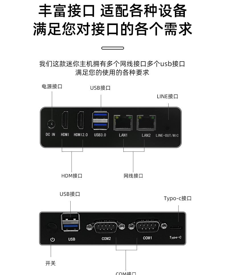 Maifan Mini Computer Core i7 Home Office Portable Industrial Control Mini Host Desktop Processing Customization