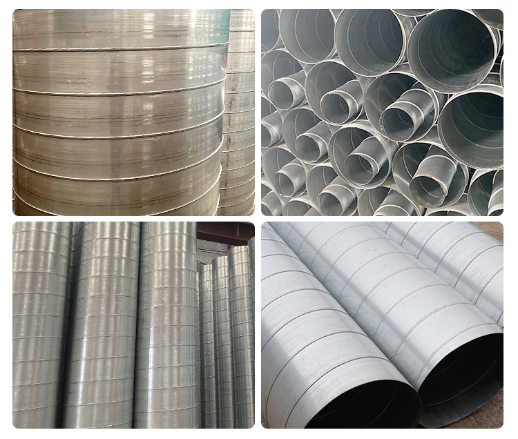 The double-sided smooth anti-corrosion spiral air duct can be customized with eco-friendly dimensions