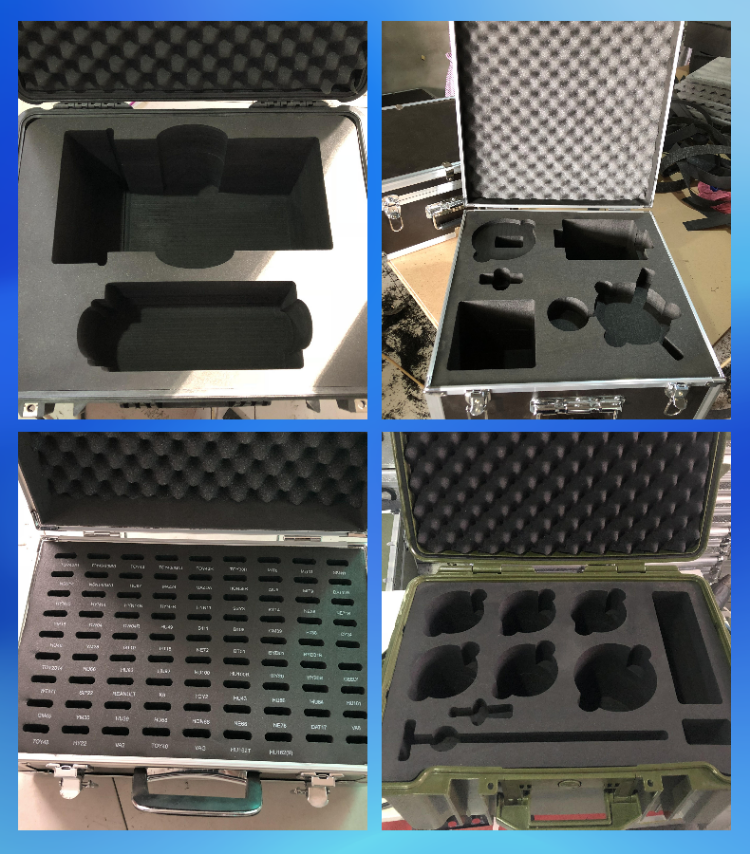 Wholesale EVA foam sponge accessories, seismic packaging, lined with aluminum alloy box, protection, fall proof density, Mianheng Ao