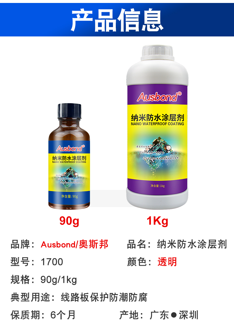 Nano waterproof coating, superhydrophobic three proof paint, mobile phone electronic motherboard, PCB circuit board insulation and moisture-proof paint coating