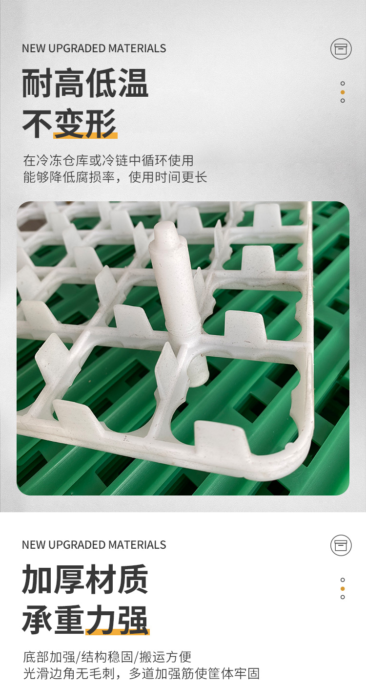 Plastic egg basket with matching egg tray, heat-resistant 30 egg trays, anti drop egg storage tray