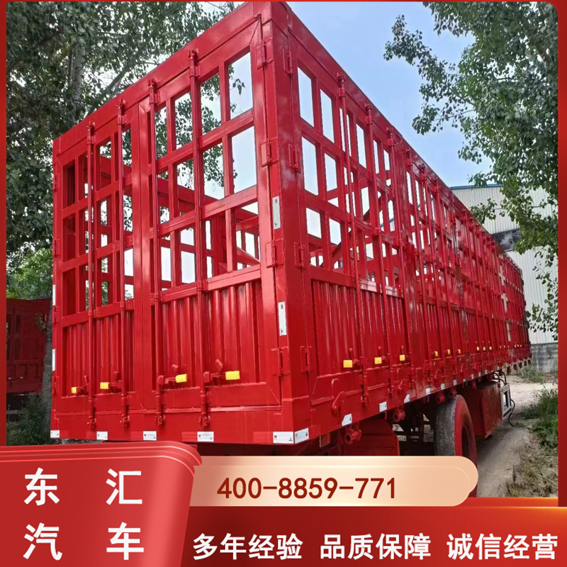 Sales of 13 meter 1.8 high warehouse railing semi trailer leaf spring design semi trailer export second-hand lightweight trailer