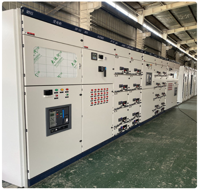 The manufacturer provides a complete set of MNS type low-voltage drawer cabinets, switch incoming cabinets, high and low voltage distribution capacitor distribution boxes