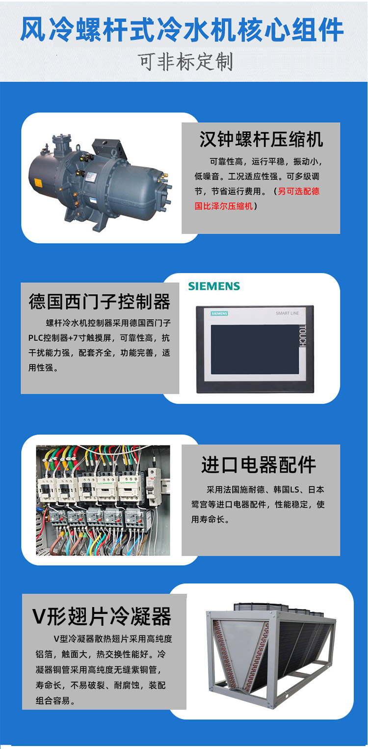 Air cooled screw chiller chemical low-temperature screw chiller BSL-200ASE