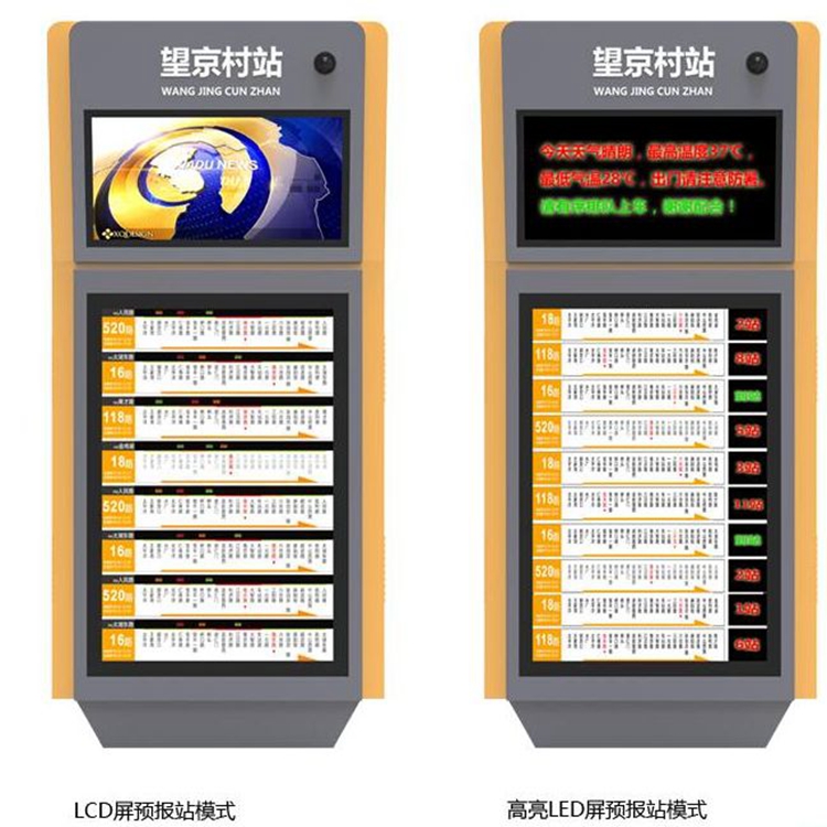 Multifunctional electronic station sign light box LED screen for station warning, voice broadcasting, remote control