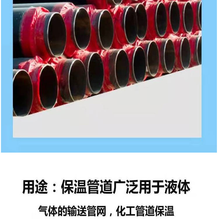 Juxintai heating black jacket polyurethane prefabricated buried insulation pipeline DN200