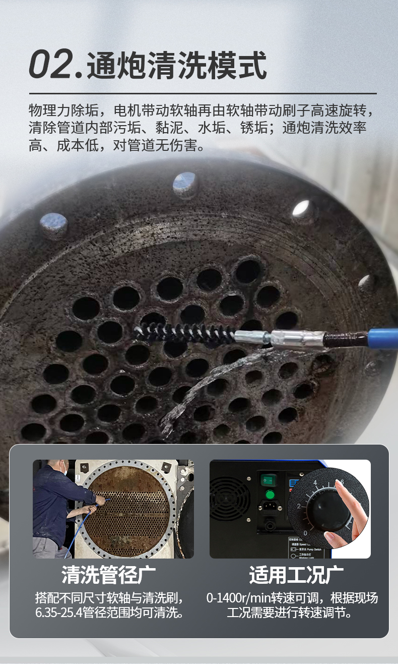 KT-106 condenser pipeline blasting machine, central air conditioning inner wall cleaning and descaling three in one multifunctional cleaning machine