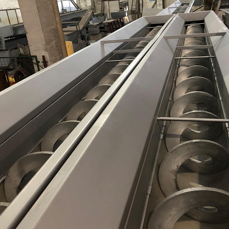 Stainless steel sewage treatment equipment U-shaped groove spiral conveyor shaft less conveying equipment has been in the industry for many years, customized by Haizhou Green Energy customization factory