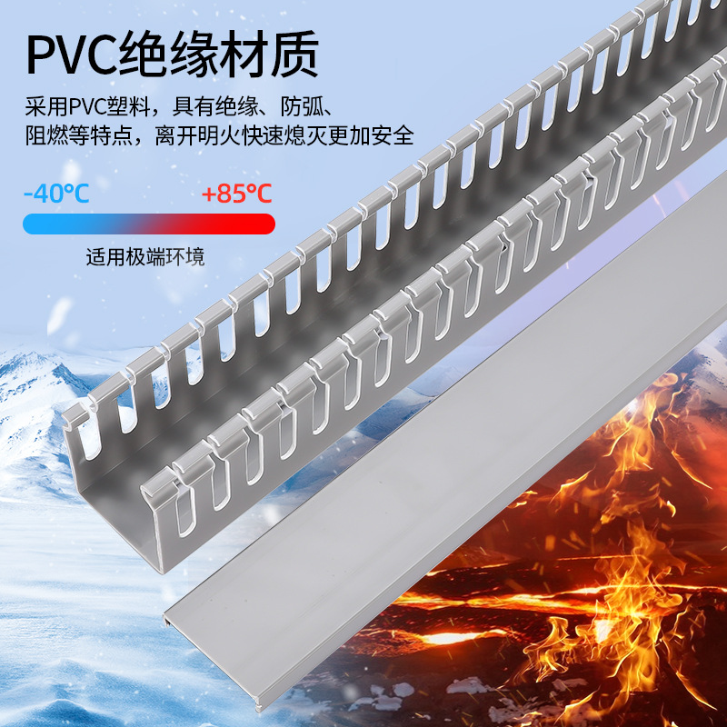 业冠 电线线槽 pvc线槽生产厂家 高25*宽25 多尺寸可选