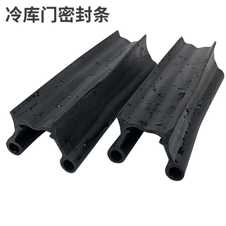 Foam double hole cold storage door sealing strip Cold storage sliding door sealing strip Refrigeration equipment rubber strip