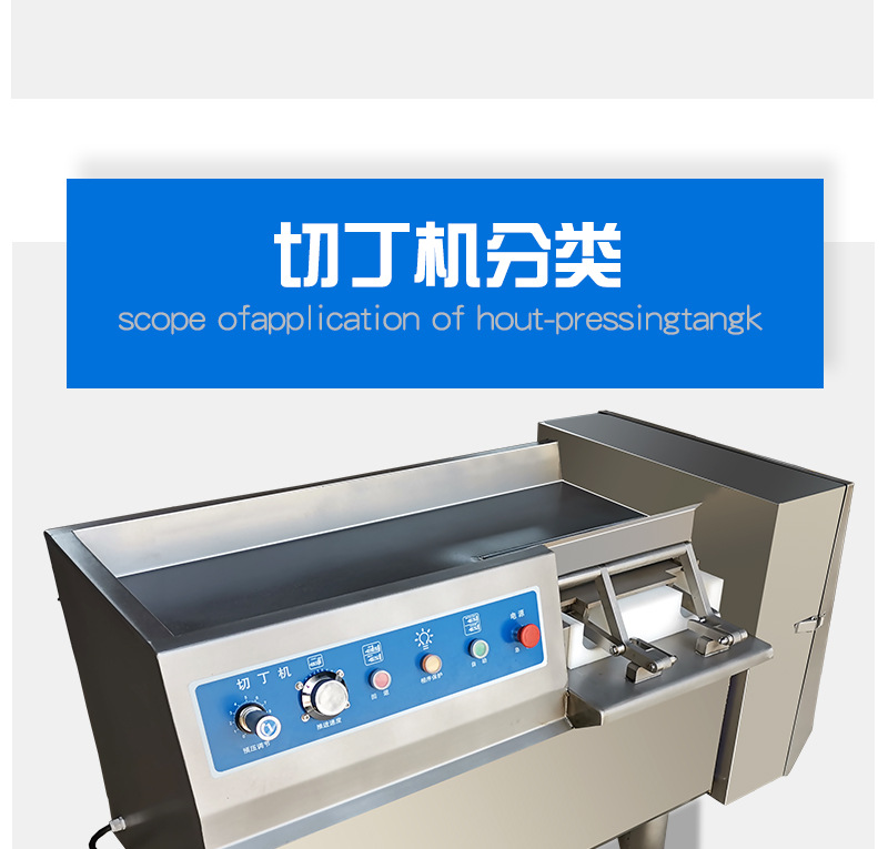 Jiapin Beef Pork Chicken Dicing Machine 3-20mm Cold Fresh Meat Micro Frozen Meat Dicing Equipment Filling Dicing Machine