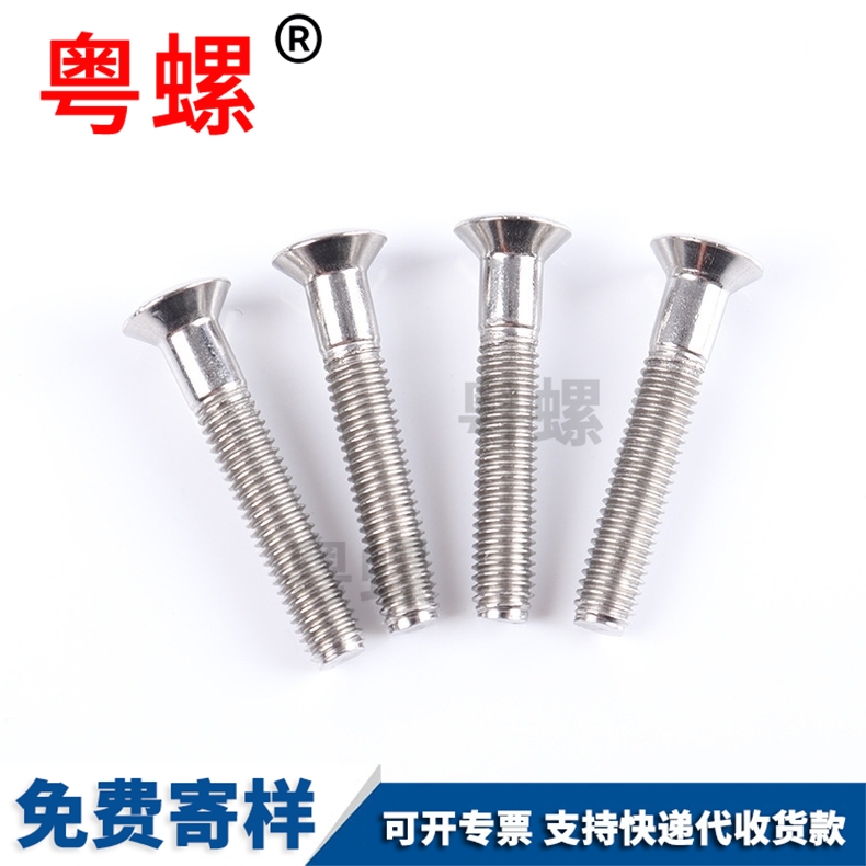 Countersunk flat head screw, cross recessed bolt, step screw, stainless steel 304