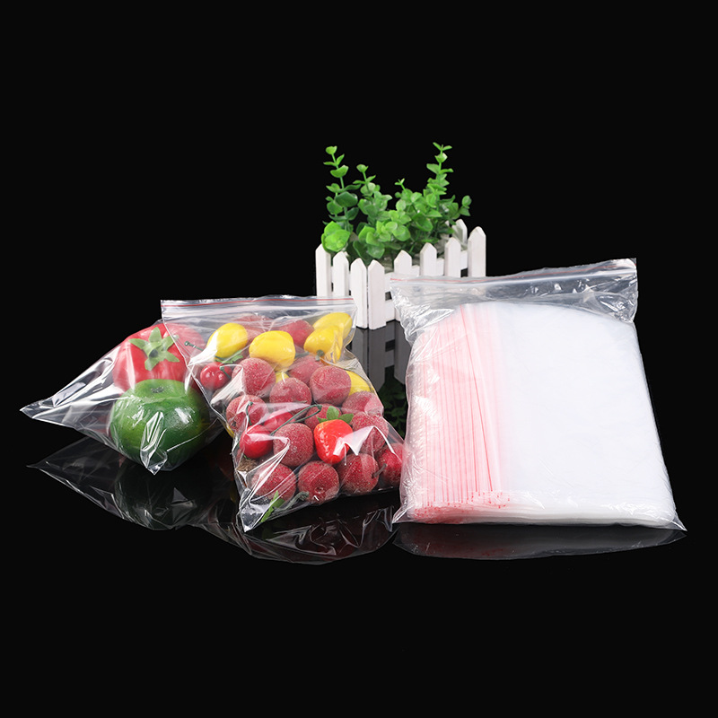 Transparent thickened PE plastic self sealing bag, waterproof and dustproof sealed food packaging bag