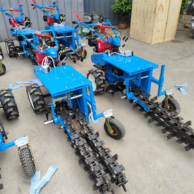 Small diesel grooving machine, Chengyu Engineering buried pipe trenching machine, single person operated trenching machine