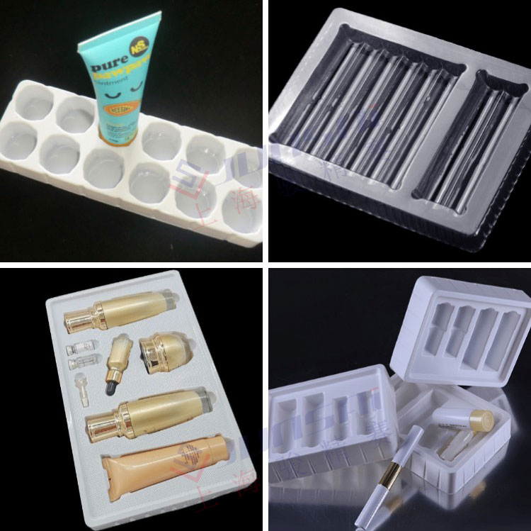 Semi automatic single head molding machine PET cosmetic tray sample vacuum molding and sample customization