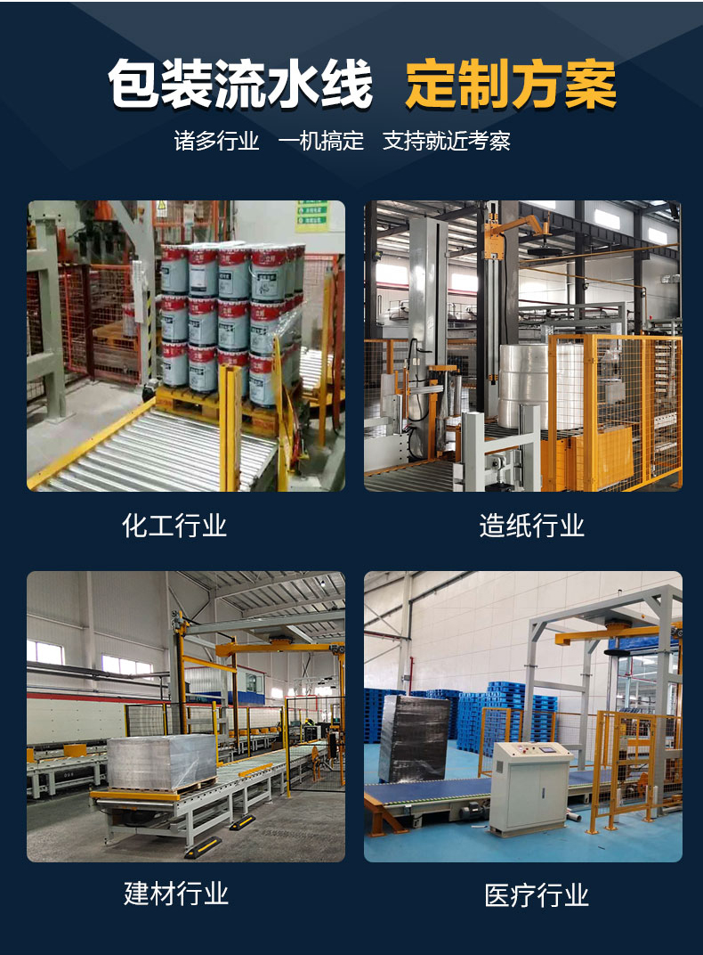 Dahong online winding film packaging machine fully automatic pre stretching winding machine can be matched with intelligent packaging assembly line