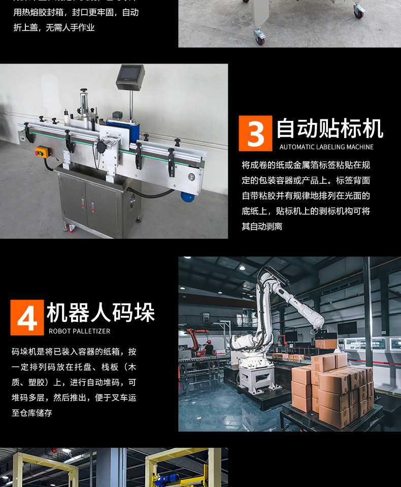 Dahong fully automatic packaging assembly line, winding and packaging line, boxing and palletizing machine, ton bag weaving bag packaging production line