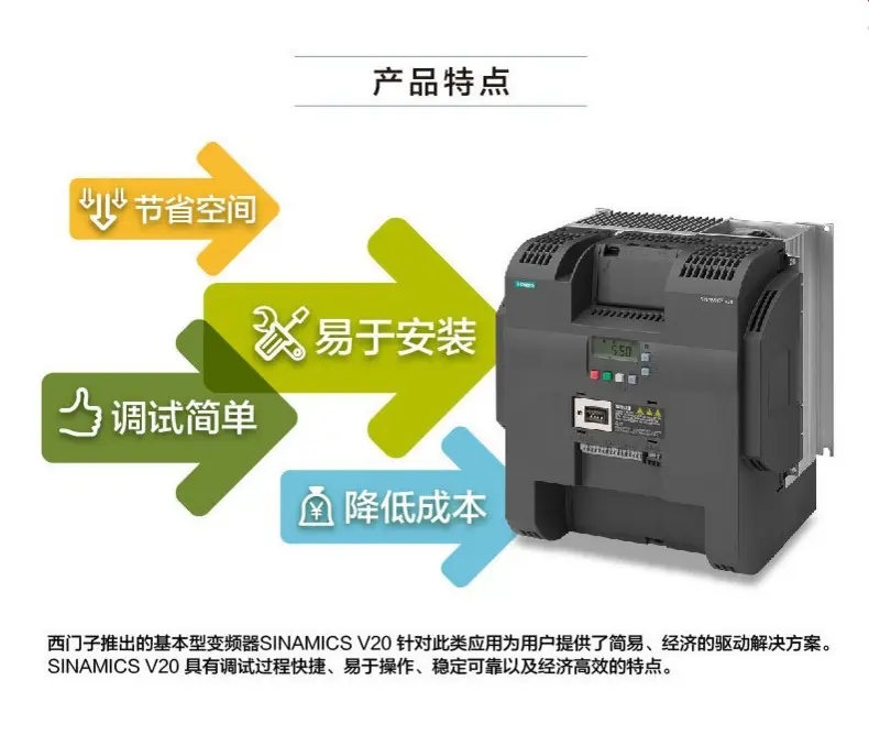 Siemens V20 frequency converter 6SL3210-5BE17/21/22/23/24/25/27/31-1/2/8/5UV0