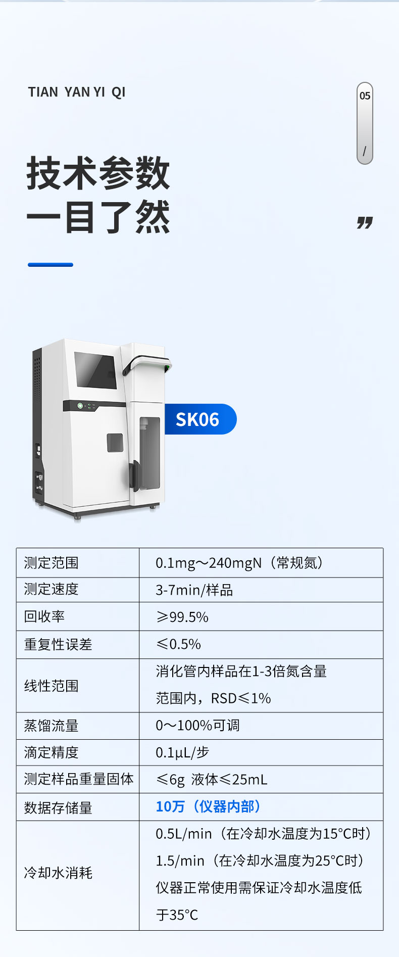 Tianhong fully automatic Kjeldahl nitrogen analyzer TH-SK12 domestically produced fully automatic Kjeldahl nitrogen analyzer