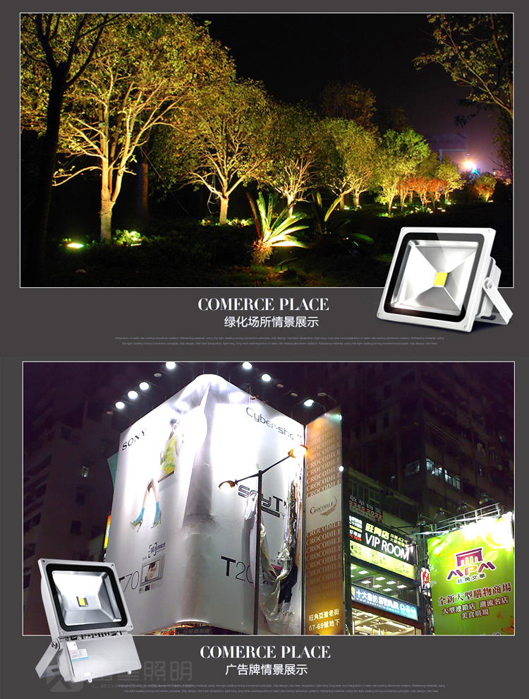 Lei Xing Lighting Manufacturer sells LED integrated floodlight LX-FGD-010 for outdoor waterproof ships