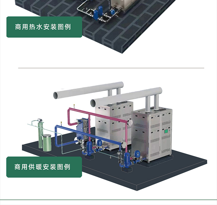 Low nitrogen condensation module for gas heating boilers, energy-saving and environmental protection of constant temperature equipment in swimming pools for central heating