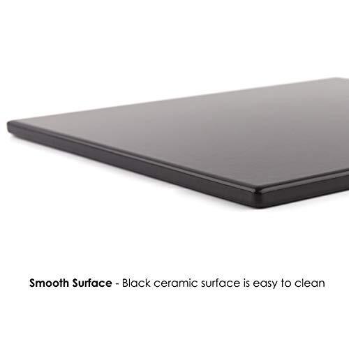 Square Pizza Stone Pizza Stone Baked Pizza Pancake Baked Plate Ceramic Black Insulated Baked Stone Plate Glazed