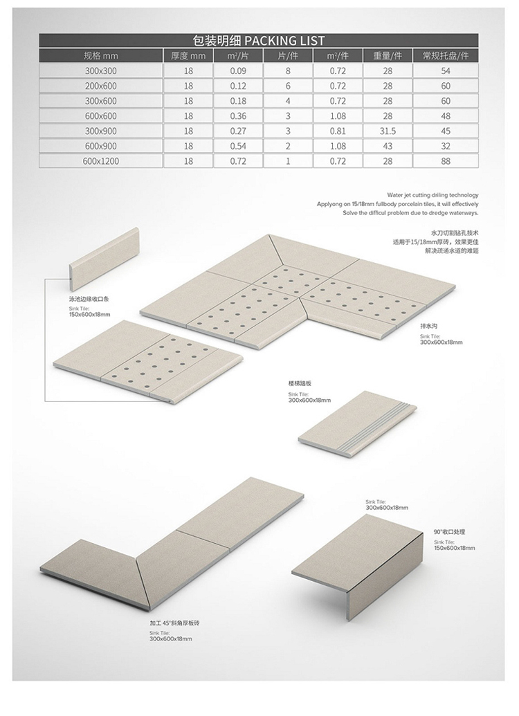 Imitation granite 15mm thick floor tiles, outdoor square tiles, sesame gray quartz bricks, courtyard villas, burnt floor paving stones