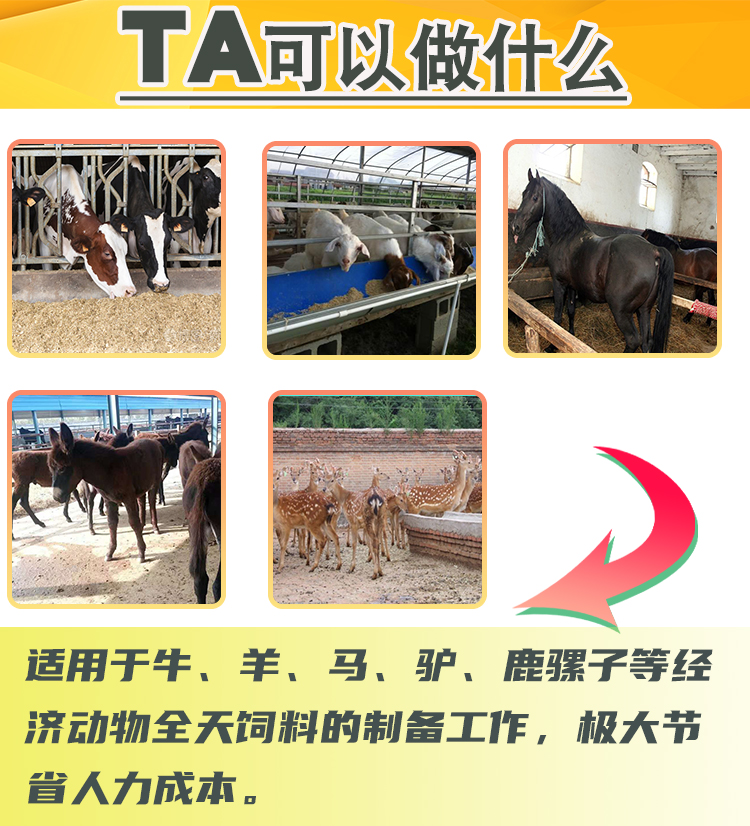 Cattle farm feed mixer electric double shaft screw mixer Silage soybean meal mixer