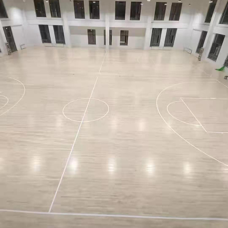 Solid wood sports floor Basketball court badminton court maple birch indoor stadium wood floor NHY-258