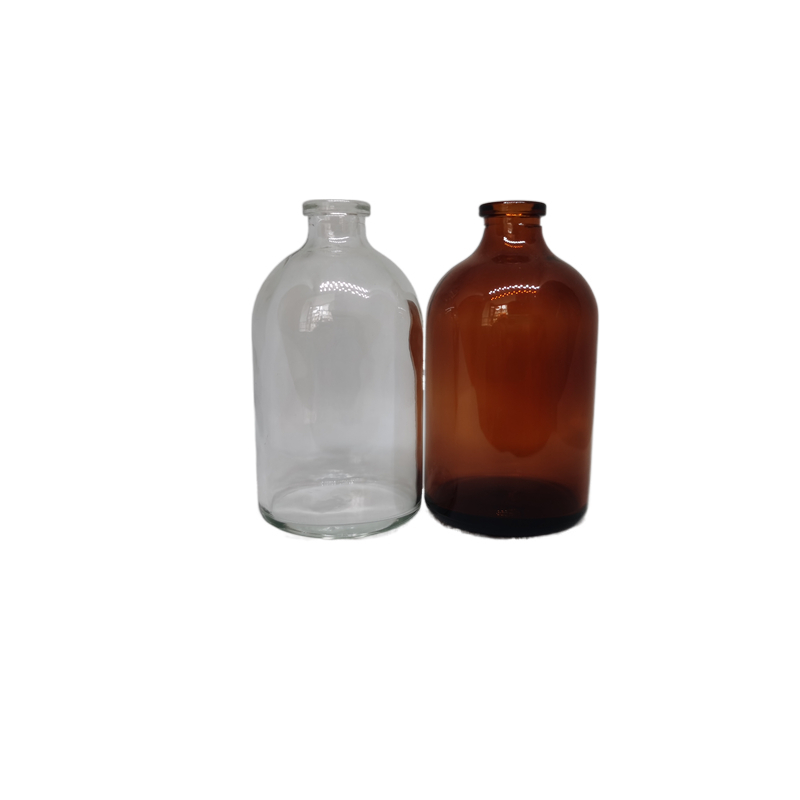 50ml 100ml transparent brown medicinal bayonet natural color antibiotic molded bottle