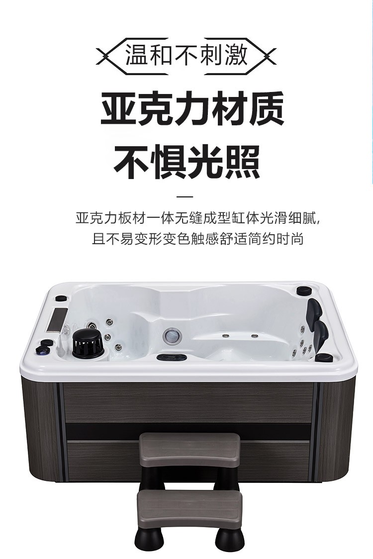 Household large bathtub intelligent heating, constant temperature surfing, massage, acrylic independent soaking pool, adult large bathtub