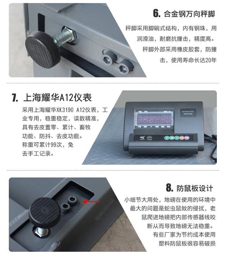 Weighing Pig Anti Shake Weighbridge, Weighing Cow Electronics Weighing Factory Logistics Weighing Cow with Fence 3 Tons of Wangzhu Livestock