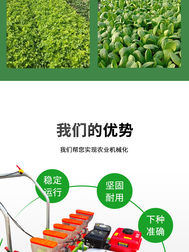 Tractor with coriander seeder, Chengyu chrysanthemum spot seeder, 5-row vegetable precision seeder