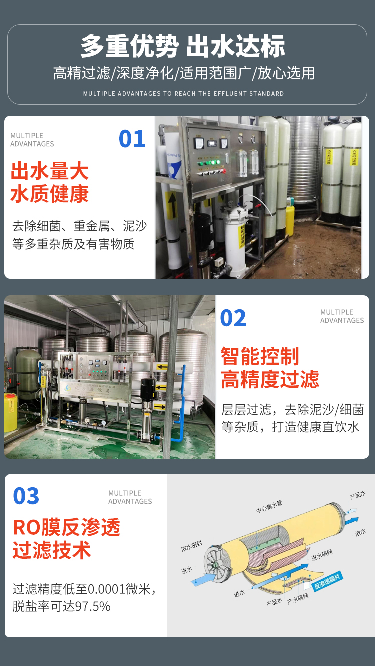 Large industrial water treatment equipment, deionized water equipment, new sources customized according to demand, stable operation