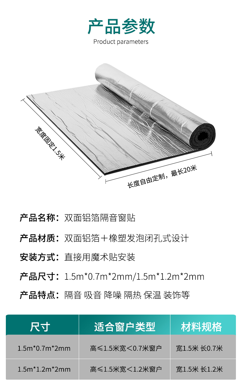 Yipai Window Special Insulation Cotton Sun, Sun, Wind, Dust, and UV Protection Construction Soundproofing Window Balcony