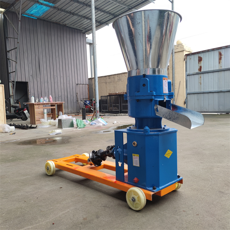 Cat litter granulator two-phase electric small chicken and duck feed machine Chengyu flat die extrusion granulator