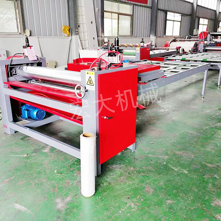 Fireproof board gluing machine Single sided corrugated paper calcium silicate board gluing machine Hongda supporting cold press production and supply