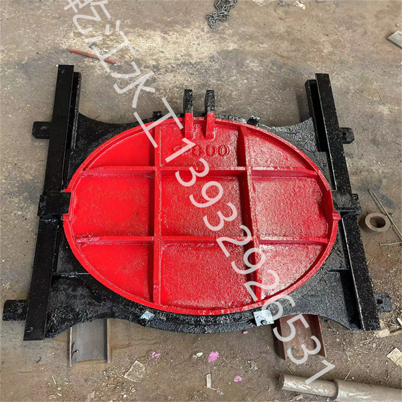 Cast iron copper inlaid circular gate DN1.2m Reservoir pump station, river irrigation area, channel hoist gate